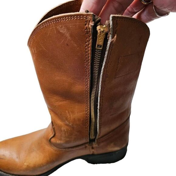 Texas Steer Leather Steel Toe Work Boot. Buckskin Size 7 - Picture 11 of 13